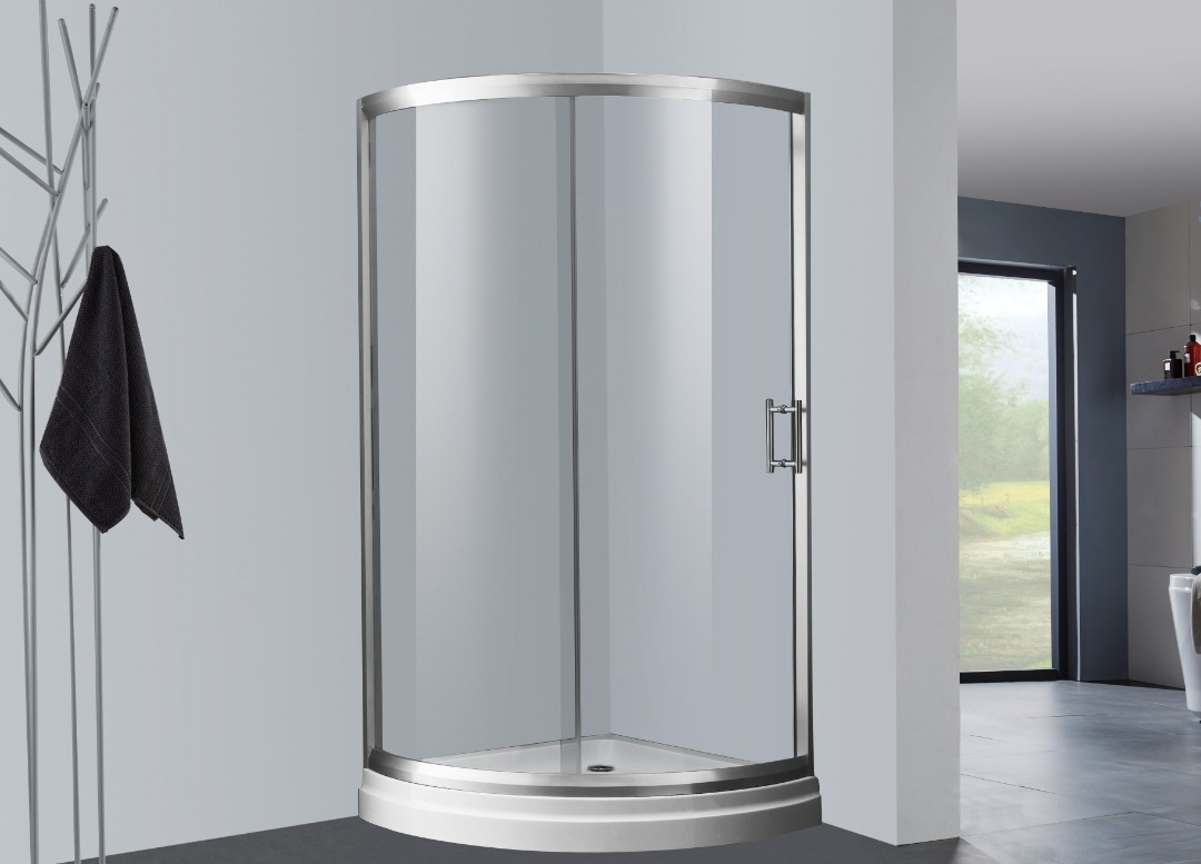 How should a shower enclosure be properly packed?